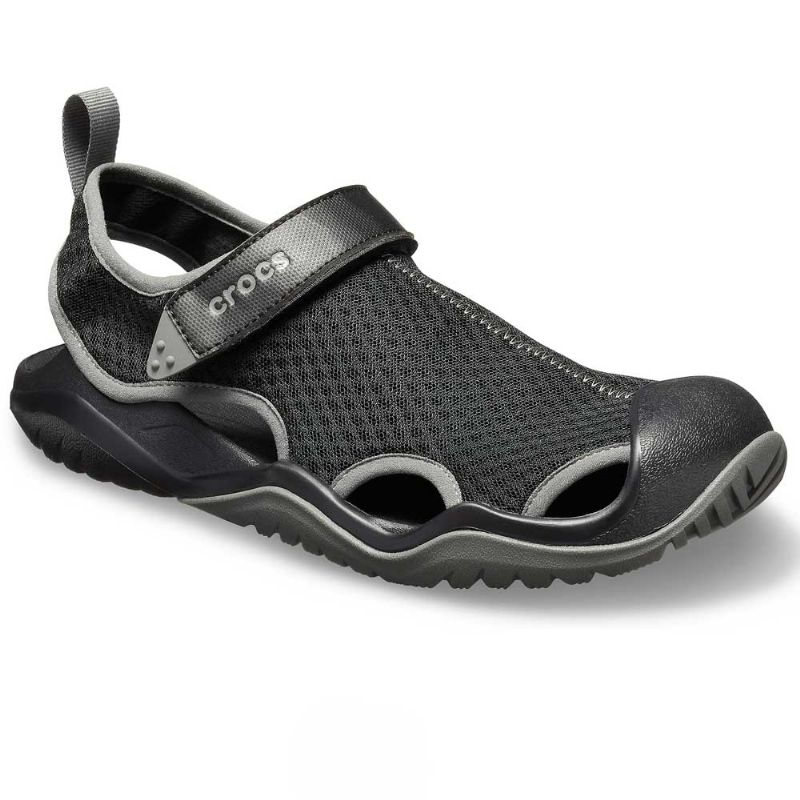 crocs swiftwater mesh deck men's river sandals